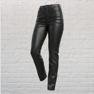 VINTAGE STAR CITY CLOTHING COMPANY -- Pleather Pants, Straight Leg, Front Zip